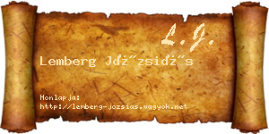 Lemberg Józsiás névjegykártya